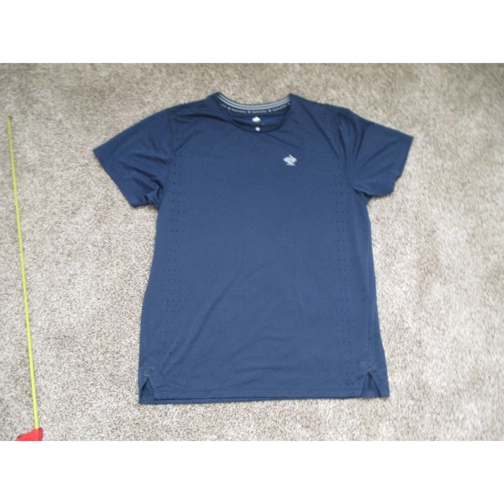 rabbit Trail Tech Running Men's T-Shirt Large- Navy Blue ez tee